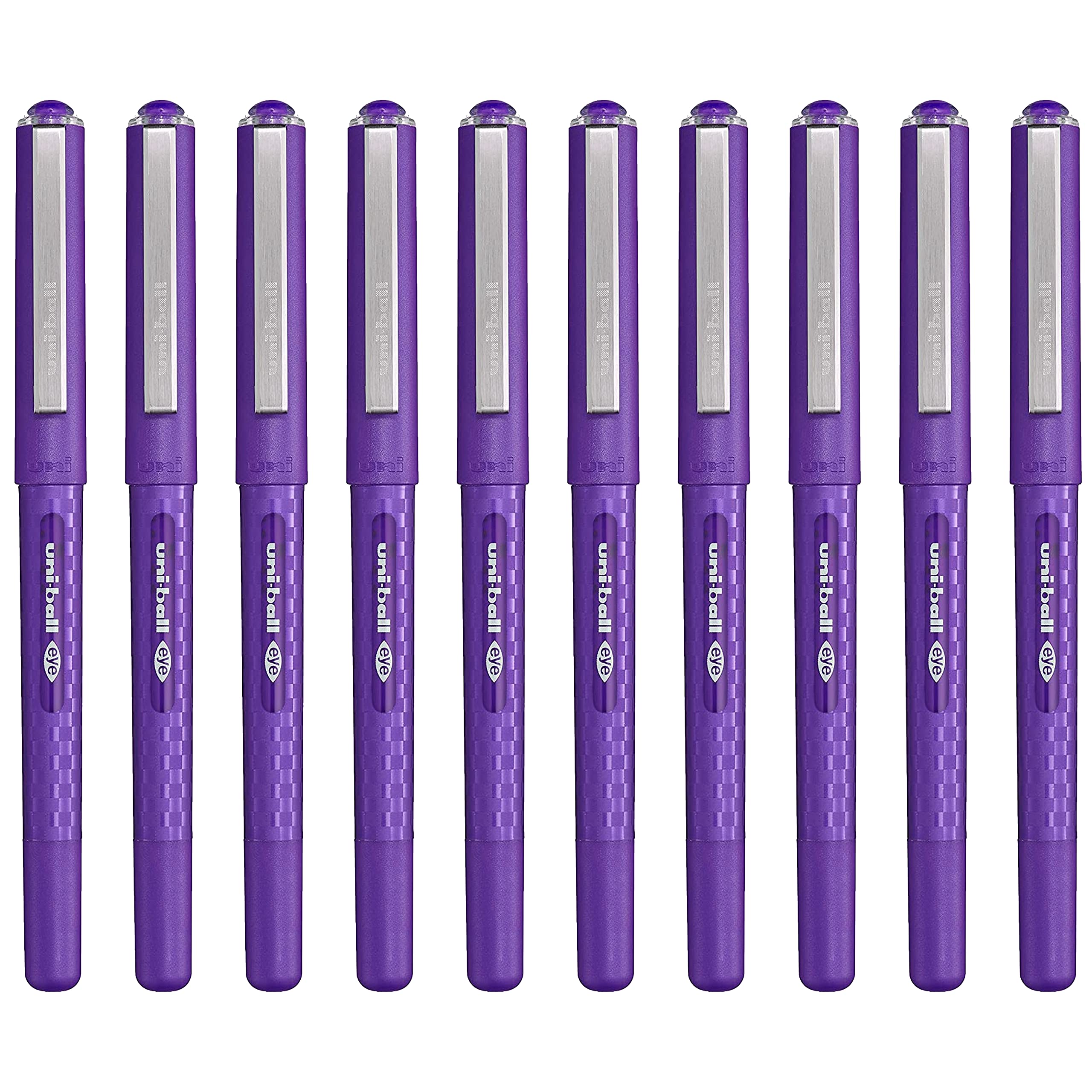 uni-ball UB-157D Liquid Ink Rollerball Pens - 0.7mm - Violet Ink - Pack of 10