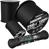 TRIBERION Paracord Rope 750 lb - 1000ft / 500ft / 200ft / 100ft 5/32" Parachute Cord 4MM 12-Strand para Cord - Heavy Duty Spool String for Survival,Camping Gear, Survival Bracelet, Clothesline