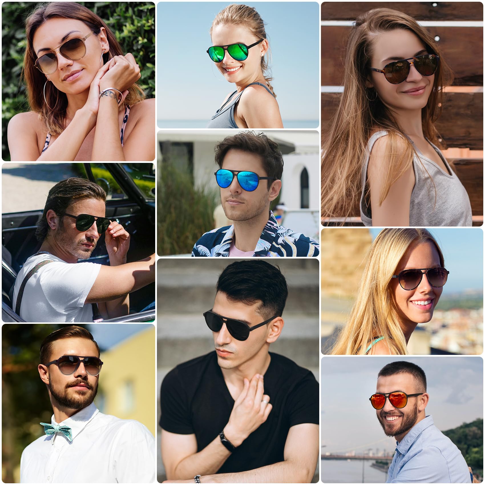 STORYCOAST Polarized Aviator Sunglasses for Men Women Classic Retro Aviators Sports Driving Running Sun Glasses