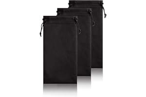TRIUMPH VISION Soft Eyeglass Pouch 3 Pack - Pouch for glasses Microfiber Screen Cleaning Bag