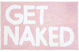 New Mungo Get Naked Bath Mat Pink - Blush Bathroom Rugs - Bath Mat - 31" x 20"
