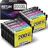 RETCH Remanufactured Ink Cartridge Replacement for Epson 200 XL 200XL T200XL, Used with XP-200 XP-310 XP-400 XP-410 XP-300 WF