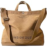 Large Tote Bag for Women, Canvas Bag Women Gift, Fashion Crossbody 16oz Cotton Bag, Large Capacity Shoulder Bag