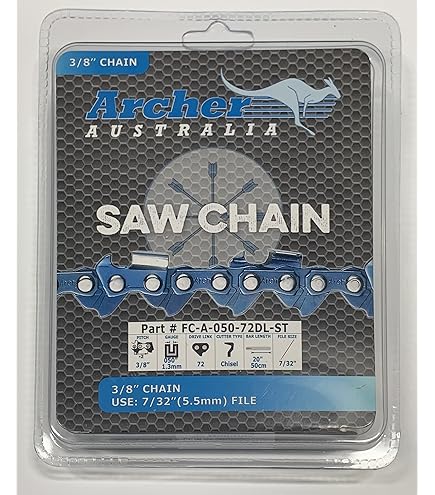 20" Chainsaw Chain 3/8 .058 72 3/8 Pitch .058 Gauge 72 DL Forester FULL Chisel E