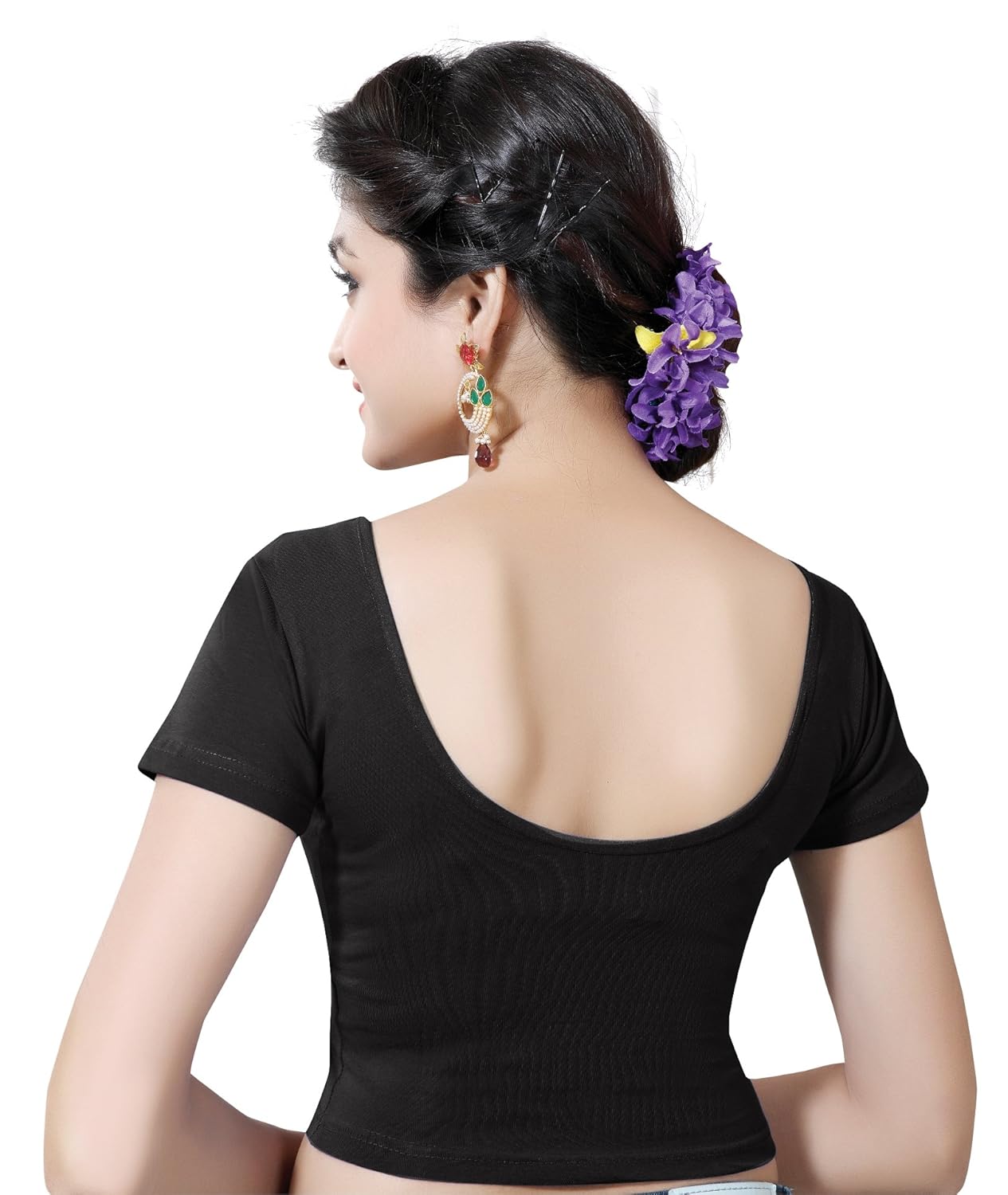 dream girl women's cotton lycra stretchable readymade blouse