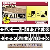 Milescraft 2207 1.5in. & 2.5in. Arrow and Symbol Templates for Sign PRO & Sign Crafter Jig– Rout Custom Wood Signs with Addit
