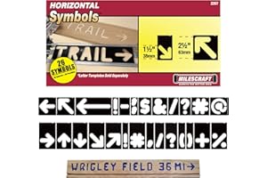 Milescraft 2207 1.5in. & 2.5in. Arrow and Symbol Templates for Sign PRO & Sign Crafter Jig– Rout Custom Wood Signs with Addit