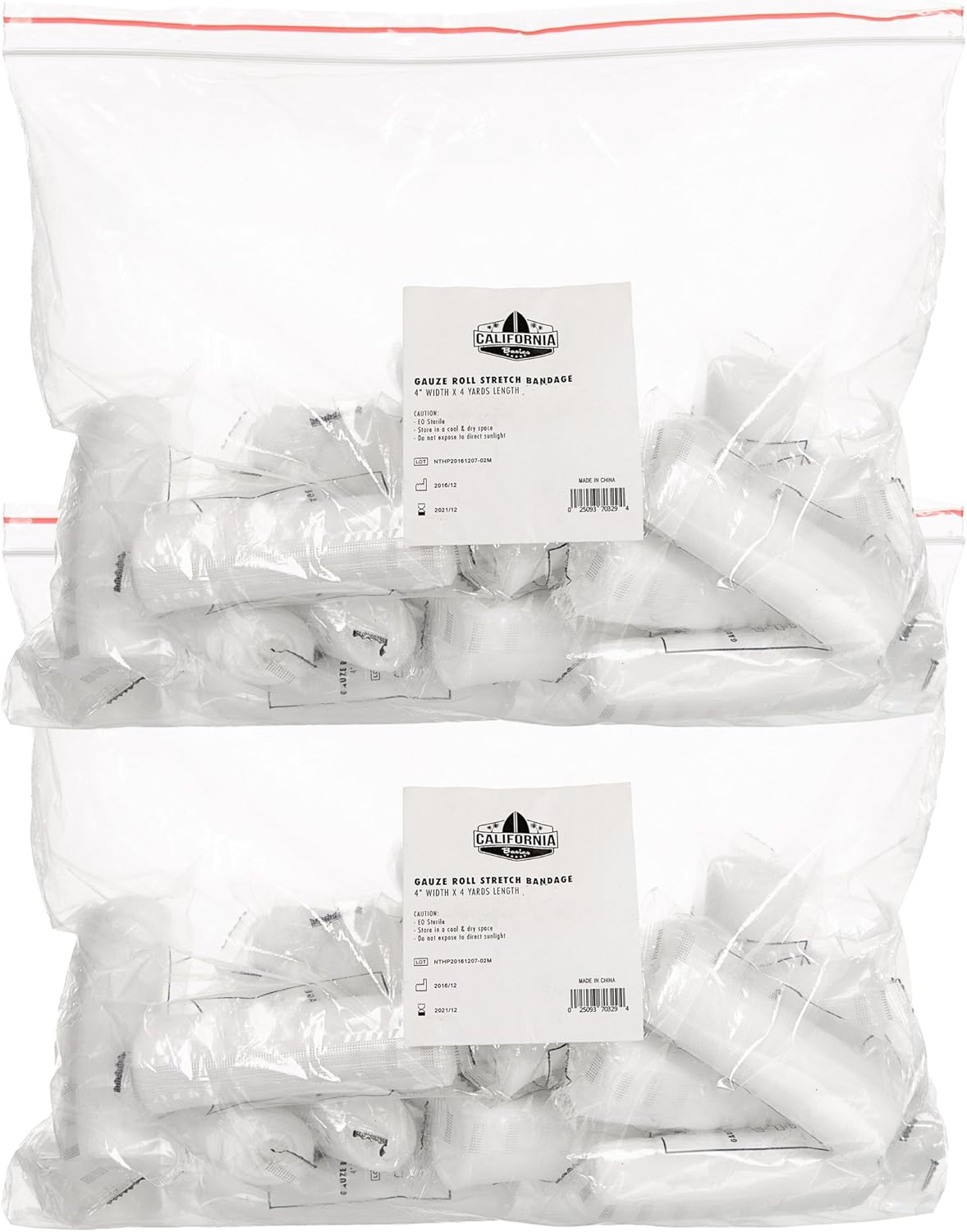 Gauze Bandage Rolls with Tape 36-Pack, Stretch Bandage Roll, 4 x 4 Yards Stretched, Breathable White Gauze Bandages, Bulk Gauze Rolls for Home, Gym & Office Use, Absorbent Bandage Rolls: Health & Personal Care