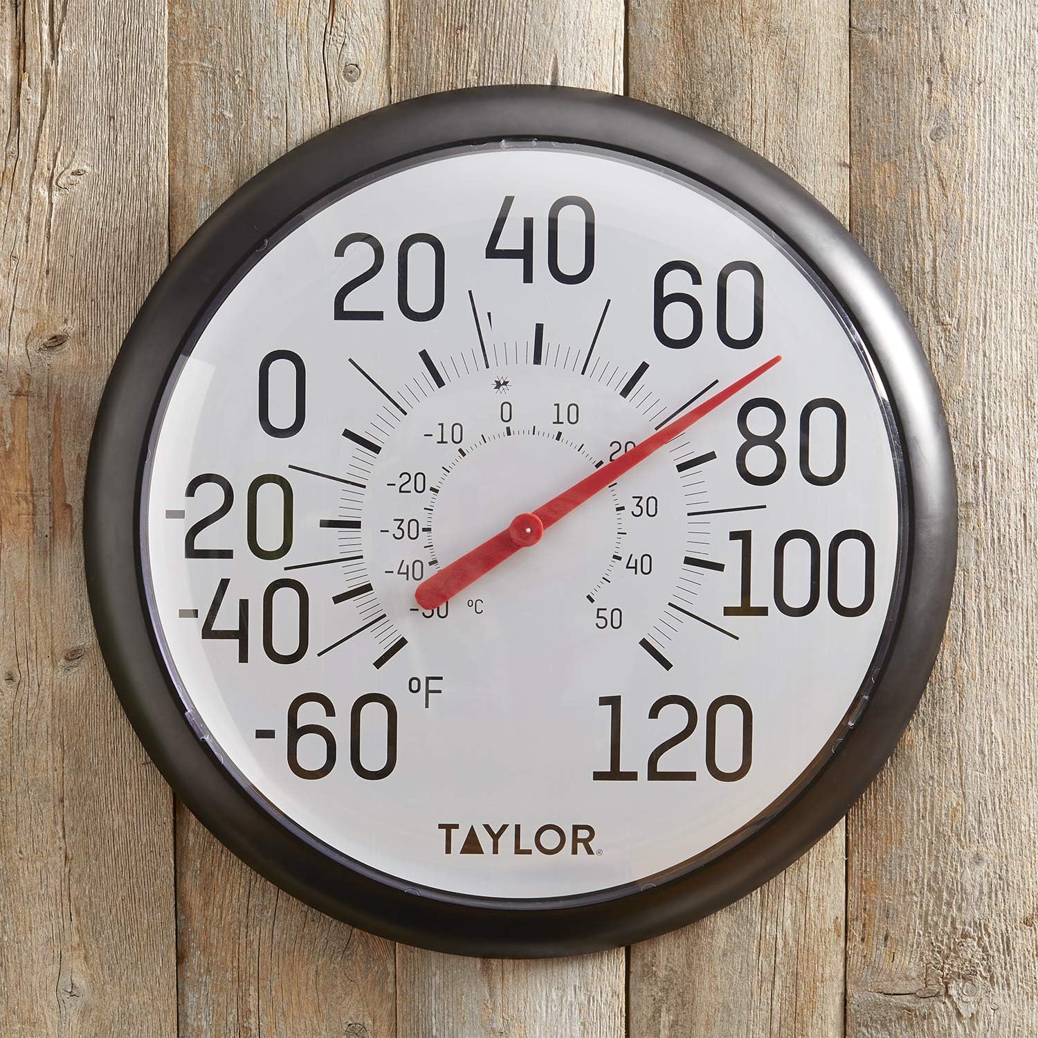 Taylor Precision Products 6700 Big & Bold Wall Thermometer, One Size, Black : Garden & Outdoor