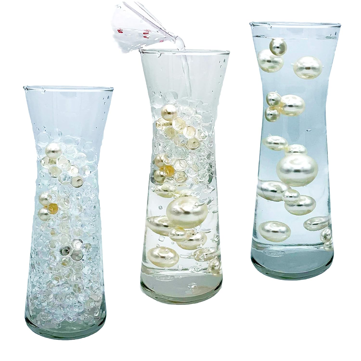 Buy Valume Floating Pearls for Vases 48 Pieces, Ivory No Hole Pearls