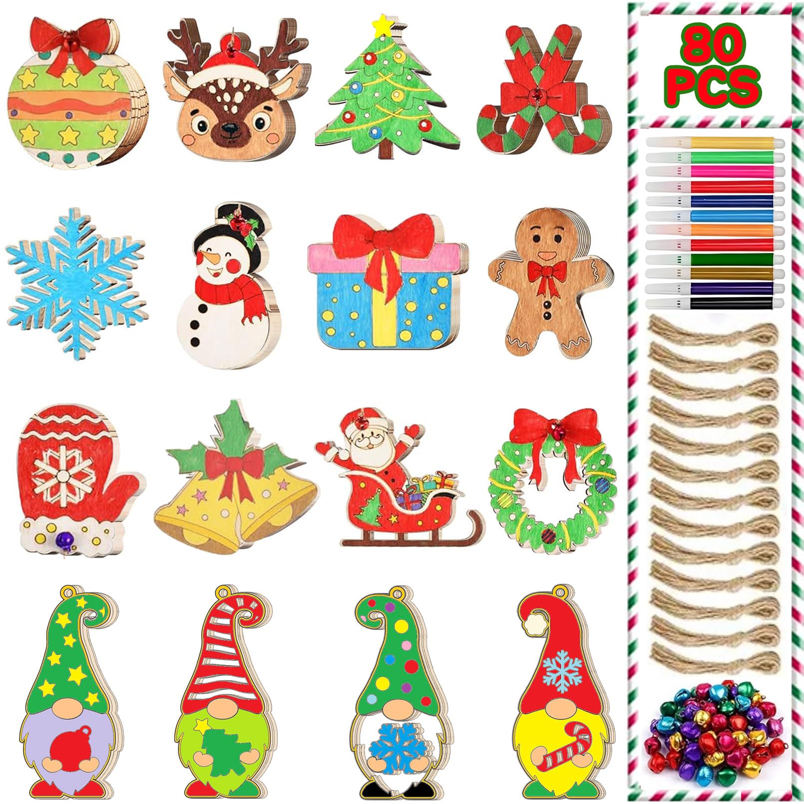 Photo 1 of ***Factory Seal****
Pcs Wooden Christmas Ornaments Unfinished Wood Slices, Wooden Christmas Tree Hanging Ornaments for DIY Art Craft with Styles, DIY Wood Crafts Hanging Xmas Decorations Kit