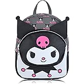 Fast Forward Sanrio Hello Kitty and Friends Kuromi Backpack for Women, Men, Unisex | Cute PU Leather 10" Mini Backpack Purse | Kuromi Bag & Accessories