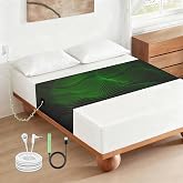 Groundingtop Grounding Sheets, Grounding Mat for Bed 90% Cotton+10% Pure Silver Fiber Grounded Earth Sheets Conductive Sheet for All Mattress Sizes Queen Cal King Full Twin, 106"x23.6" (Black)