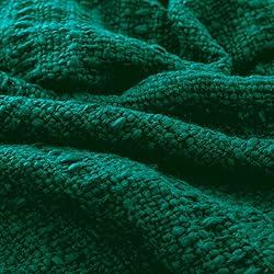 ZIGGUO Thick Chunky Green Knitted Throw Blanket for