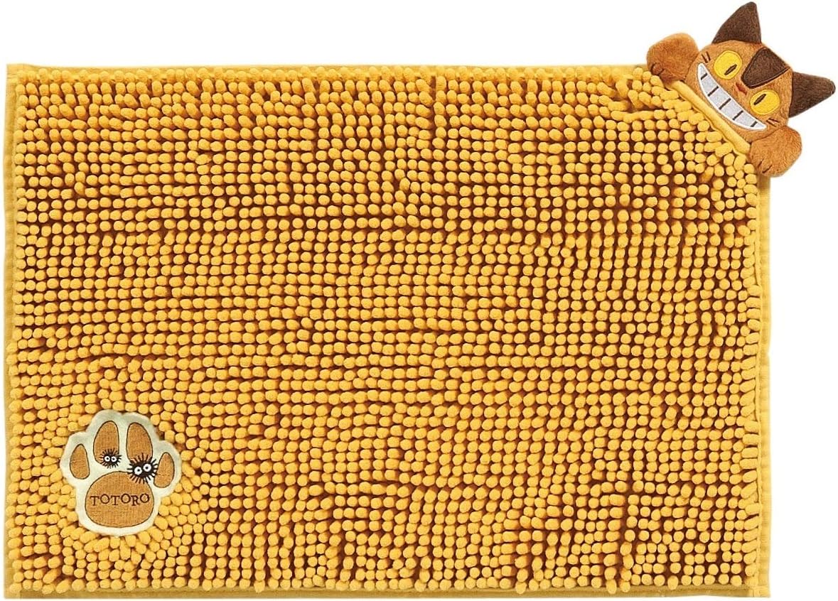 Studio Ghibli Neighbor Totoro Neko-Bus Microfiber Chenille Bath Mat 91189 (Yellow)