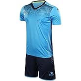 KELME Soccer Goalkeeper Jersey Short Sleeve Uniform Kit - Mens Padded Football Goalie Shirt Shorts Socks Unisex Adult Sizes