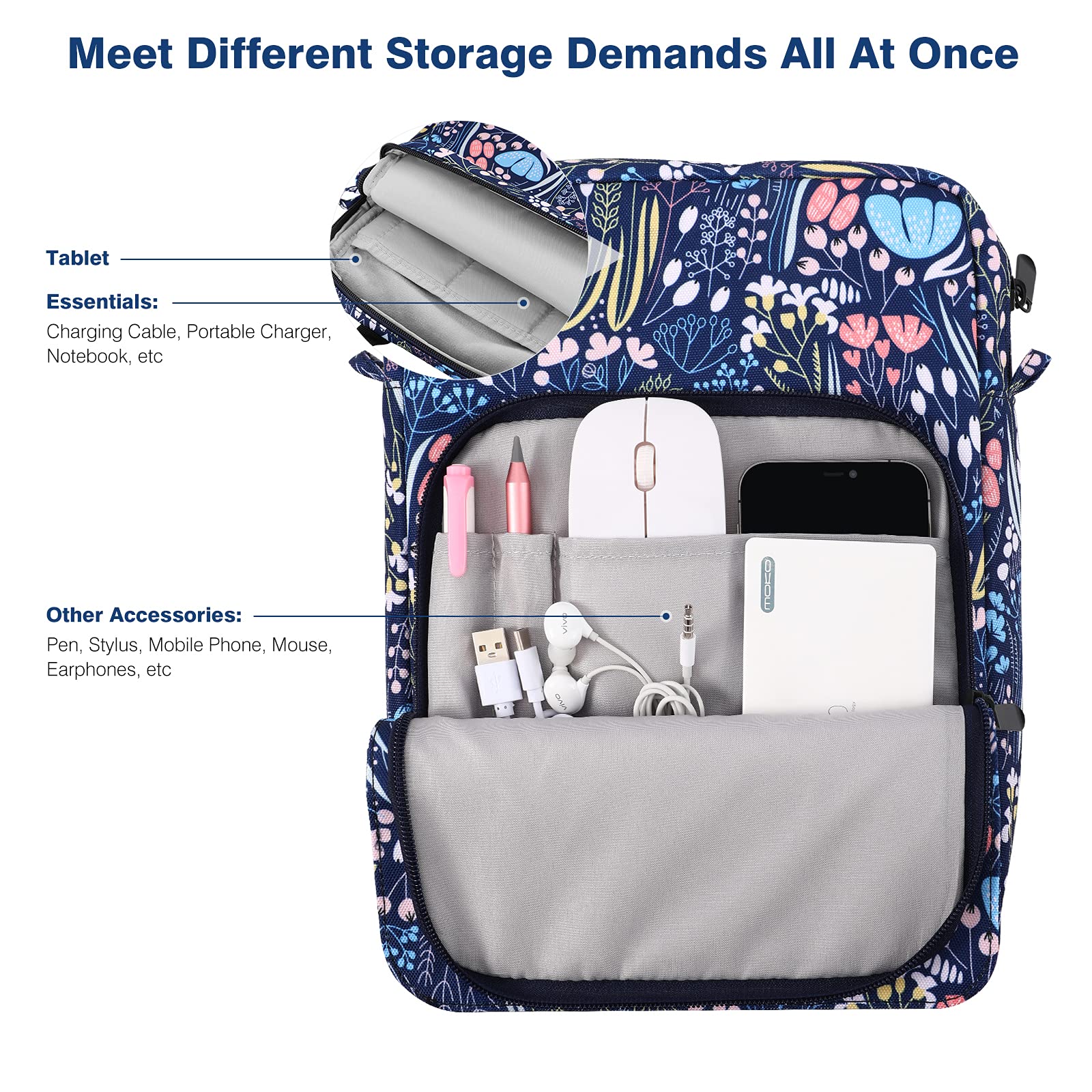 9-11 Inch Tablet Sleeve Bag Carrying Case with Shoulder Strap for iPad (A16) 11