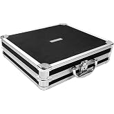 Vaultz Locking DVD Storage Case, 128 CD Holder, Video Game Organizer, Black | Media book design built for travel, includes key and carrying handle, secure storage for CDs, DVDs and video games alike