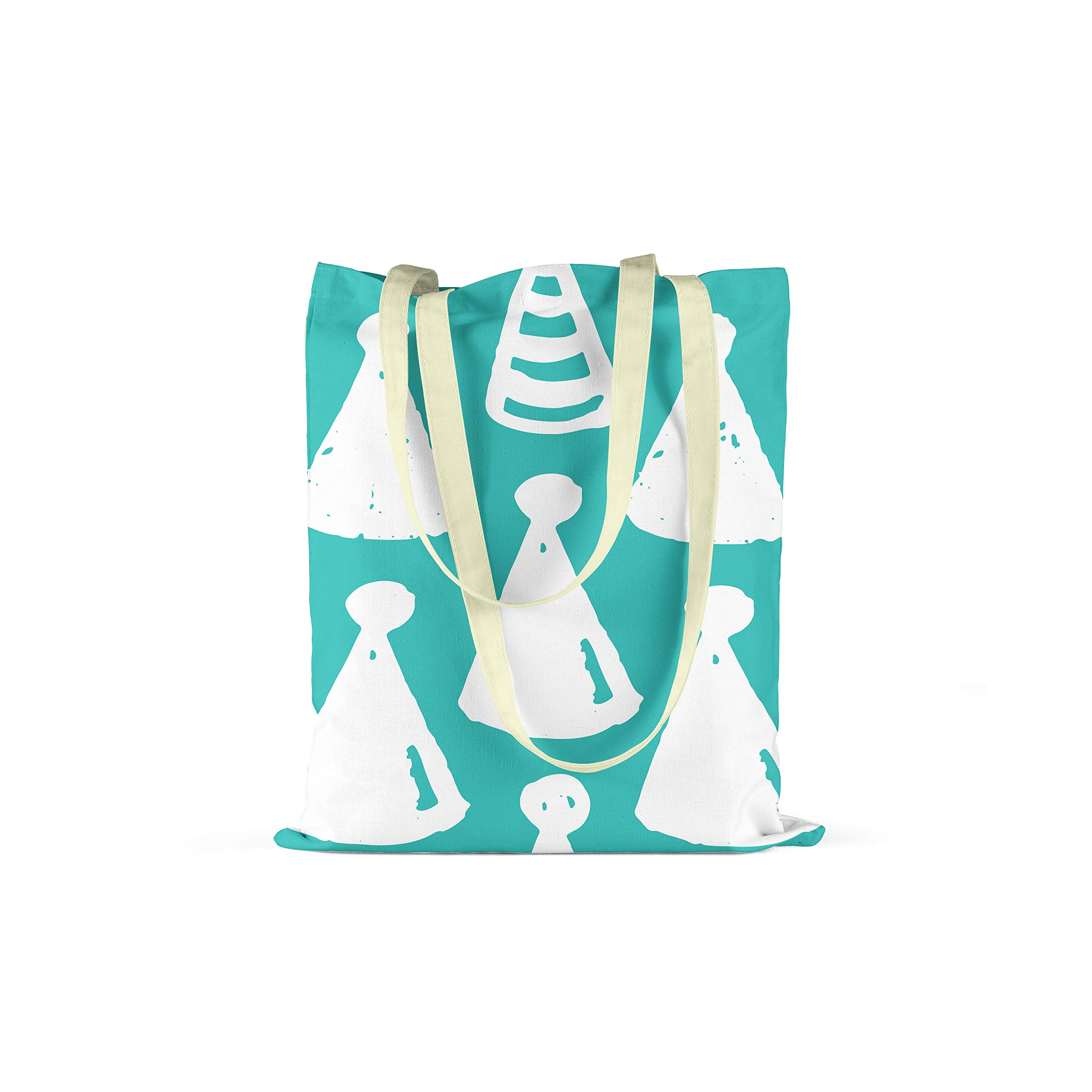 Bonamaison Printed Tote Bag, Reusable Grocery Bag, Shopping Bag, Machine Washable, Foldable, Canvas Cloth Bag with Handles, Size: 34x40 Cm