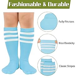 Zando 4 Pairs Toddler Knee High Socks - Black