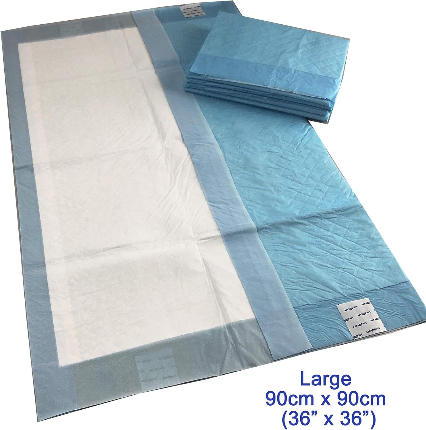 Medokare Disposable Incontinence Bed Pads - Hospital Grade 1500ml Super Absorbent Disposable Bed Mats for Bedwetting, UnderPad for Kids, Mattress Pad Protector with Adhesive (20 Pads w/Tags): Health & Personal Care