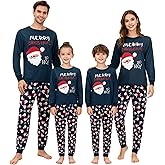 HYCLES Christmas Family Pajamas Sets, Matching Family Pajamas Sets Sleepwear Pjs for Women Couple