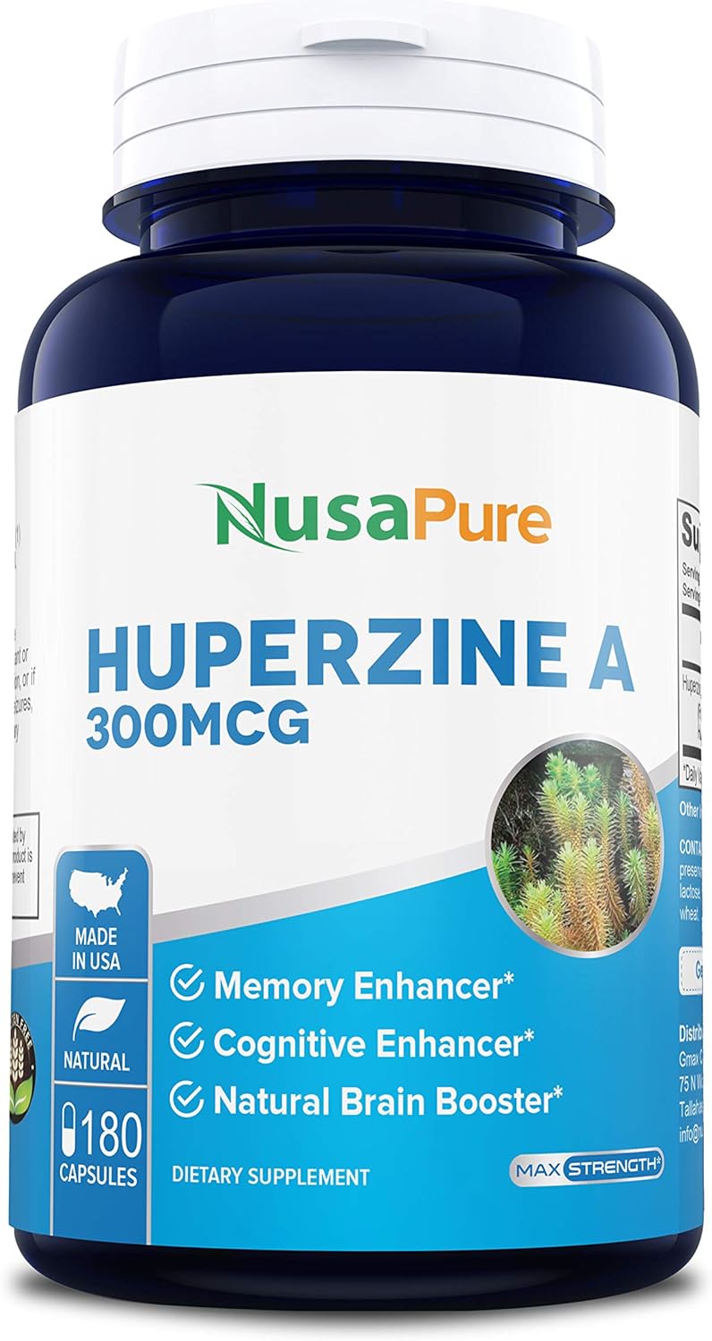 Huperzine A 300mcg 180 Capsules (NonGMO & Gluten Free) Nootropic