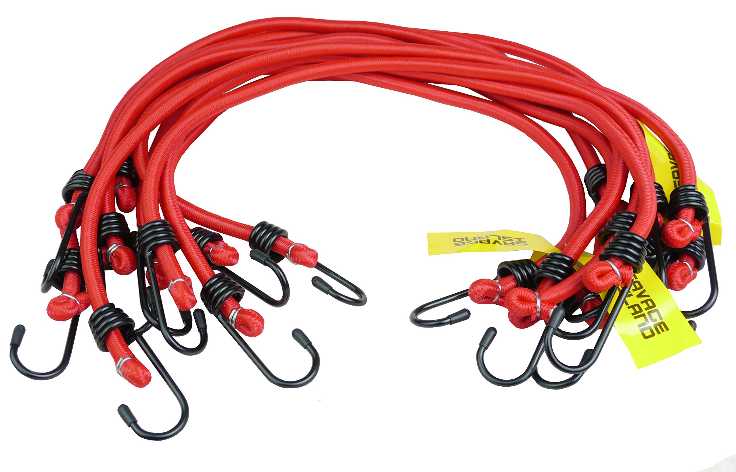 Savage Island 10 pack Heavy Duty Elastic Military Bungee Cords Basha Bivvy Bivi Luggage Caravan Camping — image 1