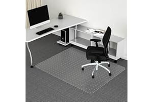 Naturei Chair Mat for Carpet, 36” x 48” Office Desk Floor Mat for Rolling Chairs, Easy Glide Floor Protector for Low Pile Carpet (Rectangle)