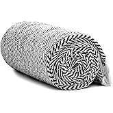 Americanflat 50x60 Throw Blanket - Soft and Breathable Cotton Throw Blanket for Couch, Bed, Chair - Decorative Blankets Perfect for Home, Office, or Outdoor Use - Black and White Herringbone Design