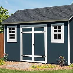 2 Pack 12" x 18" White Shed Window with Tempered