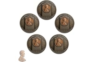 GENERIC Final Cent Memorial Coin (1909-2025) - Last Lincoln Penny Tribute, Historical Commemorative Coin for US Penny Era, Nostalgic Collector's Gift for History and Coin Enthusiasts (5PCS)