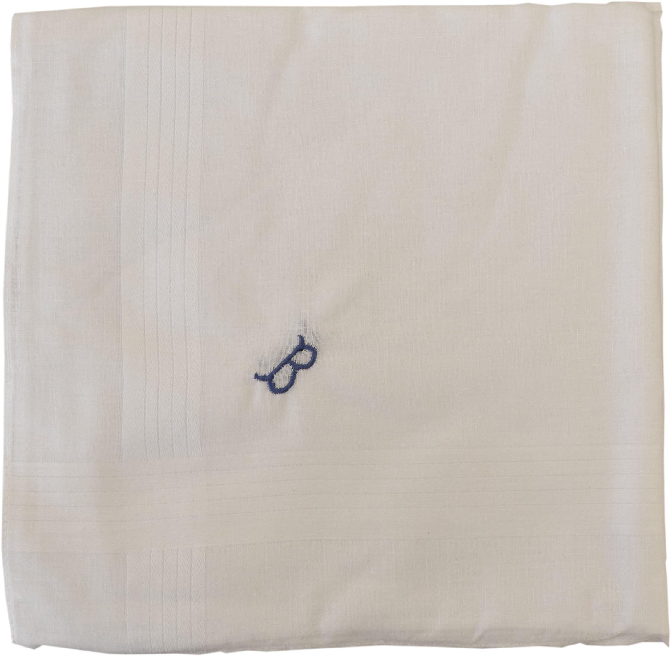 5 Pack Mens/Gentlemens Initial Embroidered White Handkerchiefs With Satin Border, Various Letters