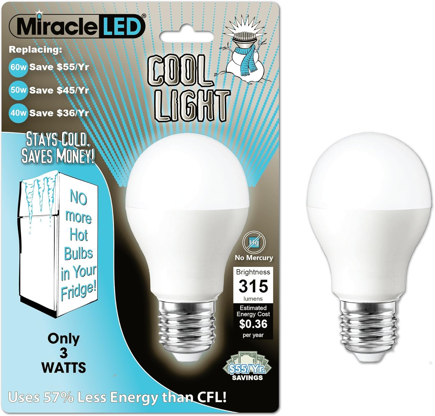 Miracle Led 605025 Refrigerator Freezer Bulb White Tools Home Improvement Led Bulbs Amazon Canada