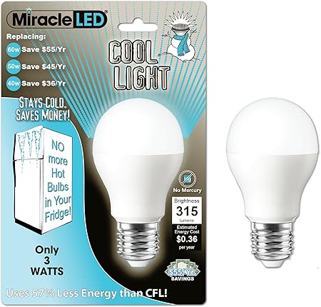 Miracle Led 605025 Refrigerator Freezer Bulb White Tools Home Improvement Led Bulbs Amazon Canada