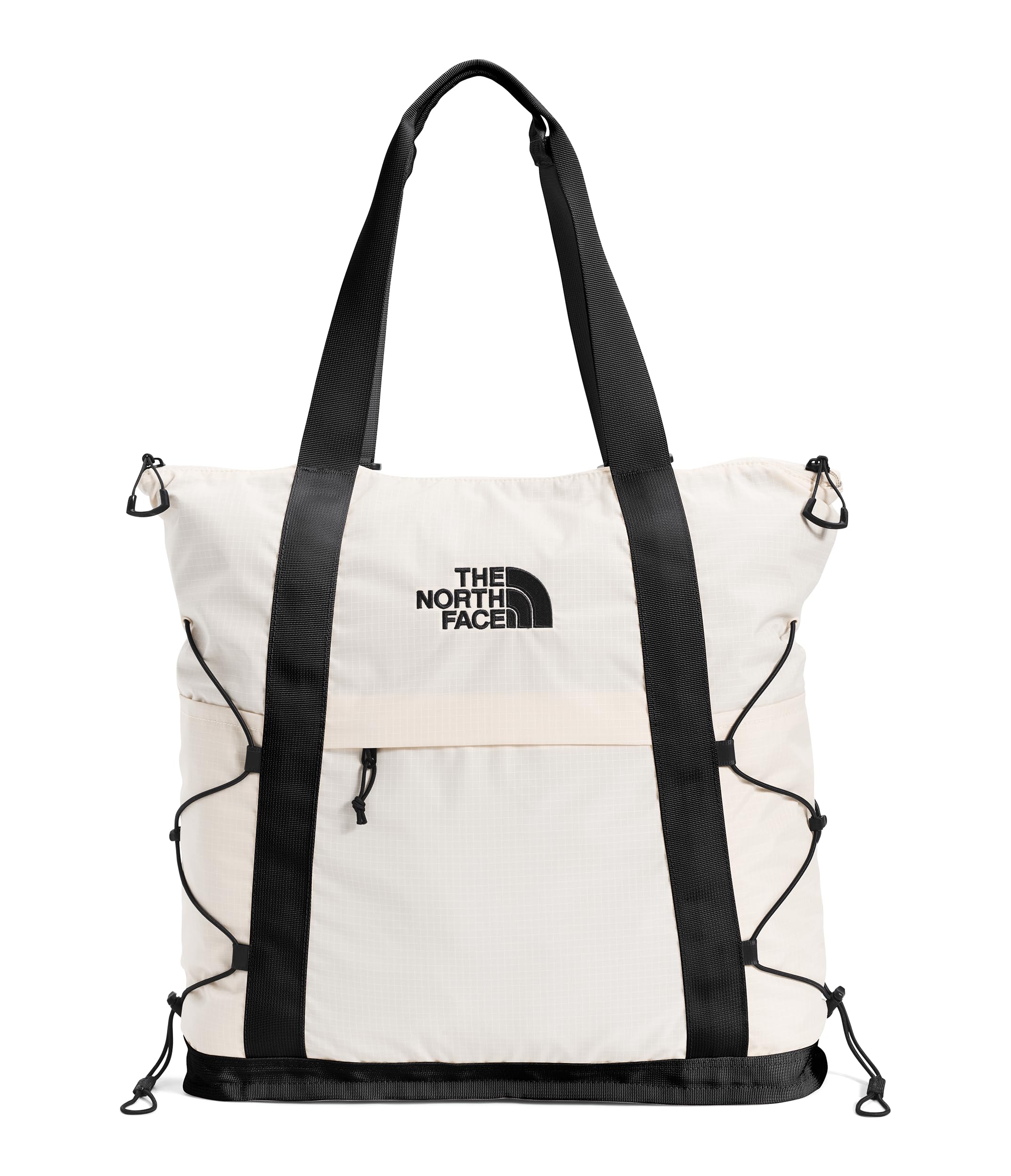 The North Face Borealis Tote Bag - Over Shoulder & Backpack Carry Options, Water Repellent, 16" Laptop Sleeve, Gardenia White/TNF Black-NPF, One Size Image