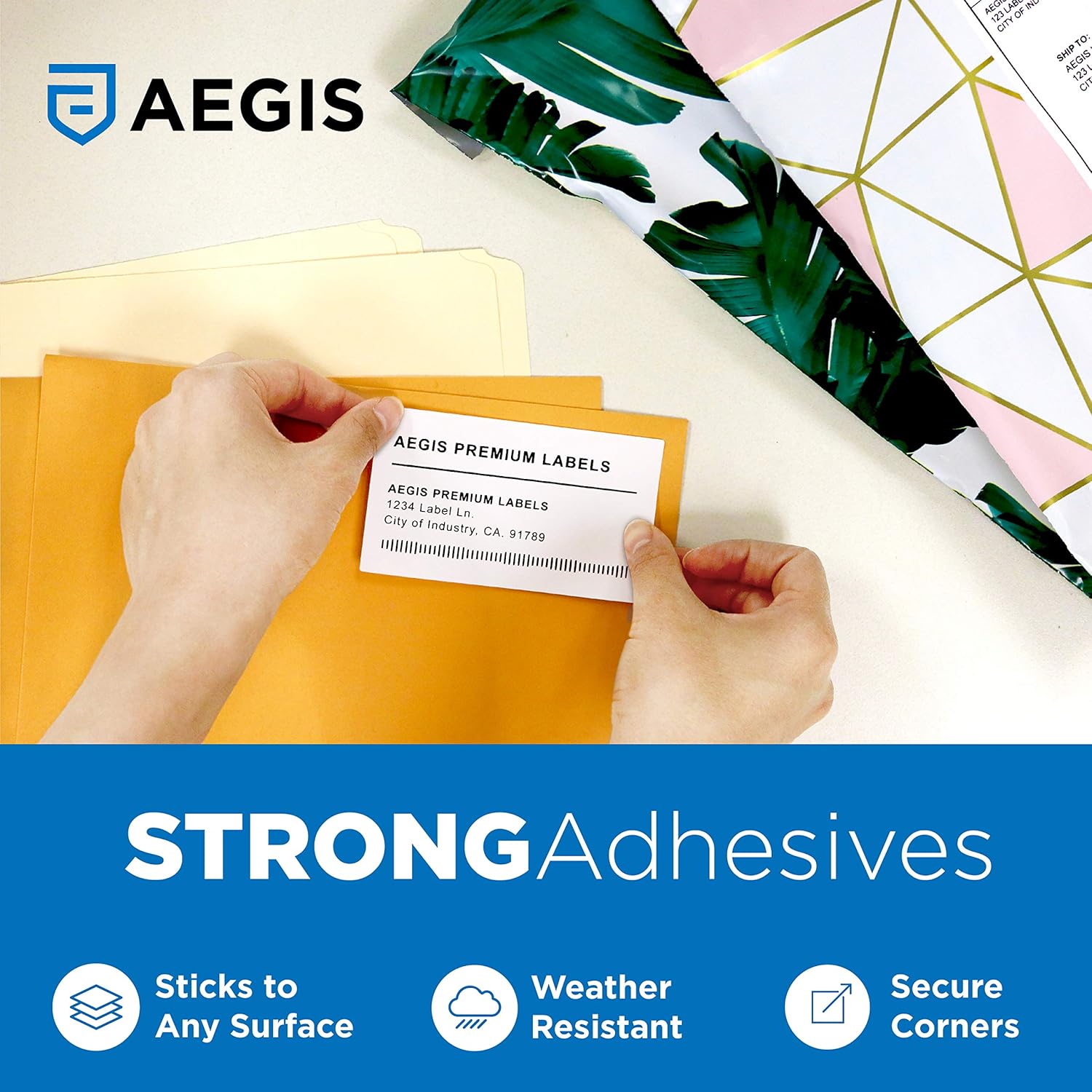 Aegis Adhesives - Compatible DK-2205 Continuous Paper Tape (2.4" X 100 Ft.) Replacement Labels, Compatible with Brother QL Label Printers - 8 Rolls + 1 Frame : Office Products