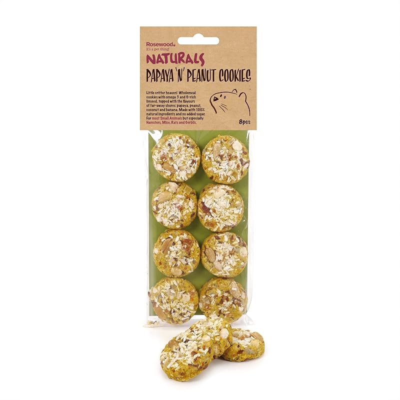 Rosewood Papaya n Peanut Cookies Small Animal Treats 80g