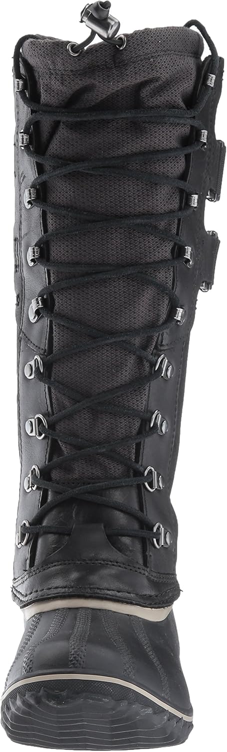  | Sorel Women's Conquest Carly II Snow Boot, Black, Silver Sage, 9 B US | Snow Boots