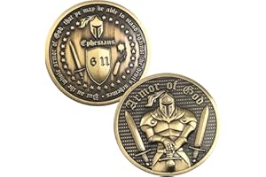 JOYGULLS Premium Armor of God - Ephesians 6:11-3D Commemorative Challenge Coin Collector's Medallion