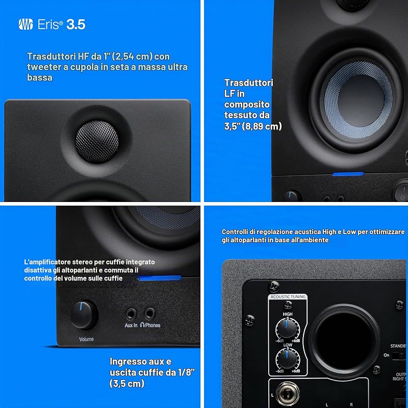 Eris 3.5 Gen 2 Monitor da Studio Nearfield 50W, Coppia