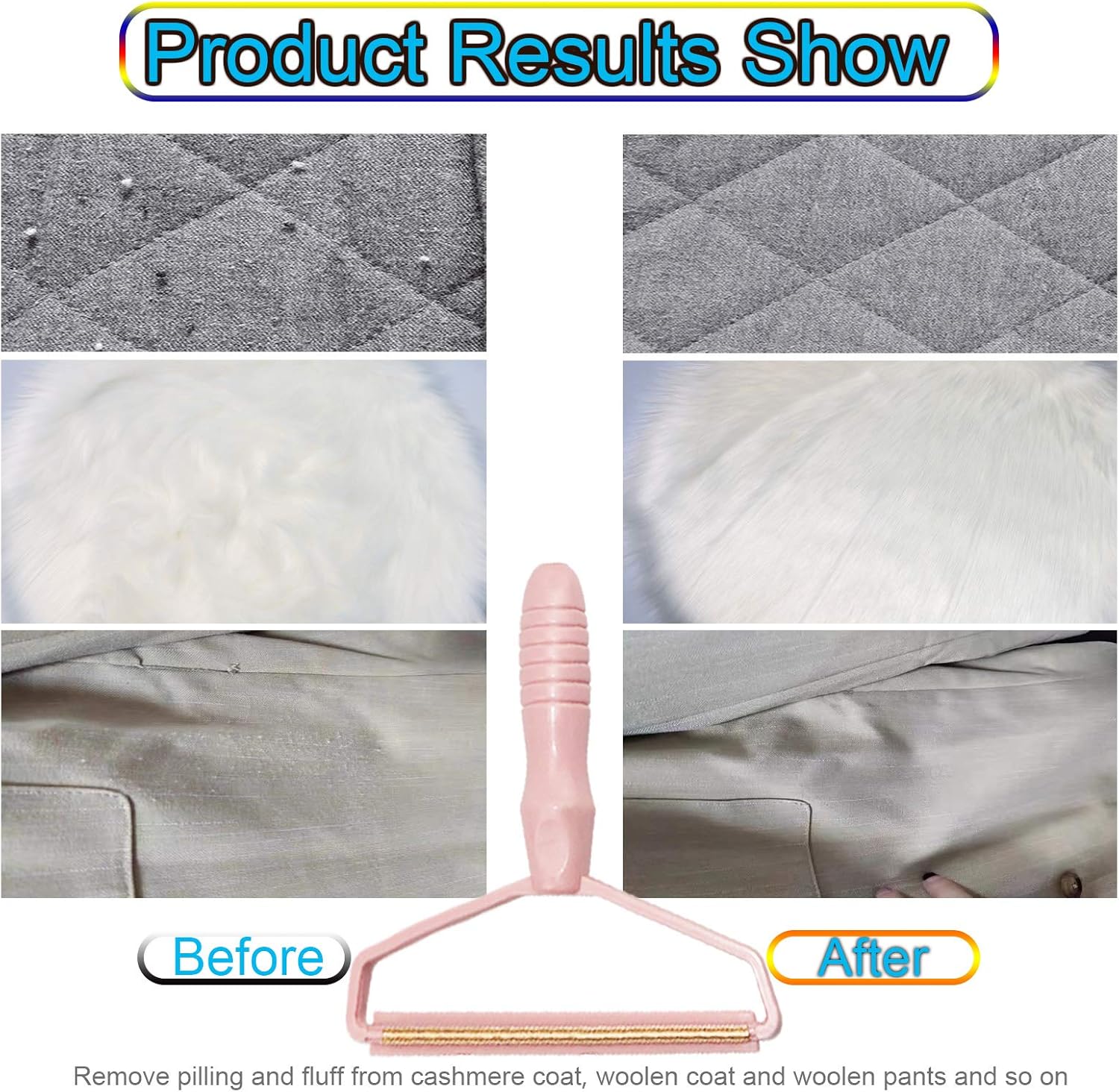 SEUYIER 2PCS Portable Lint Remover, Manual Clothes and Rug Shaver, Double Sided Remover for Removing Pills from Carpet, Furniture, Curtain, Blanket, Couch: Home & Kitchen