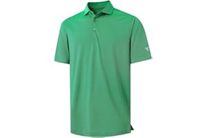 M MAELREG Short and Long Sleeve Polo Shirts for Men Dry Fit Performance Moisture Wicking Sport Pin Striped Mens Golf Shirts