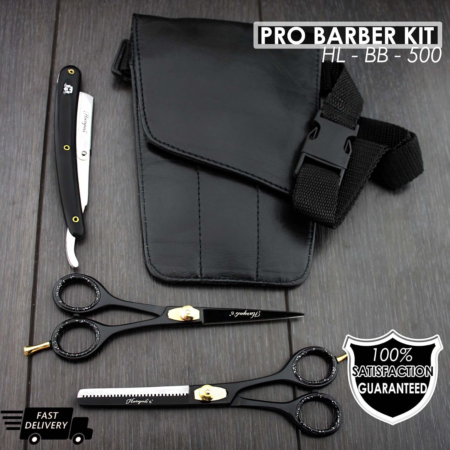 Professional Hairdressing Scissors Barber/Salon Shears SET 6" with Pouch& RAZOR