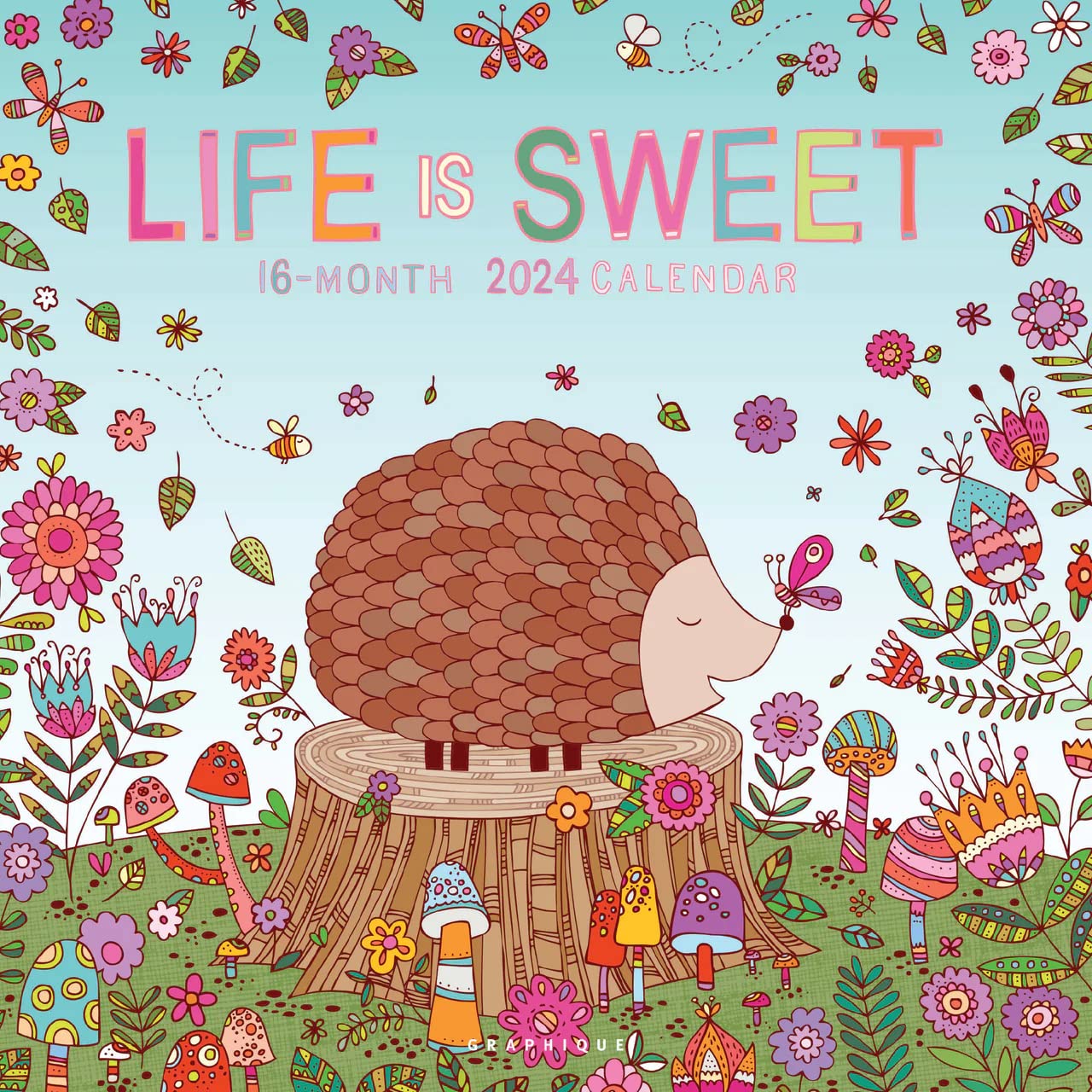 Life is Sweet | 2024 12 x 24 Inch Monthly Square Wall Calendar | Graphique de France | Inspiration Motivation — image 1