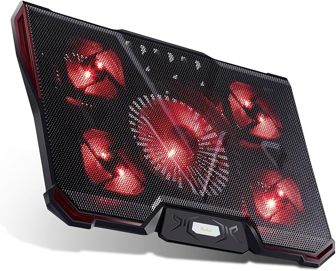 Base Raffreddamento Laptop NK - 6 Ventole, 5 Altezze Regolabili, Porte USB, LED Blu - Foto 2