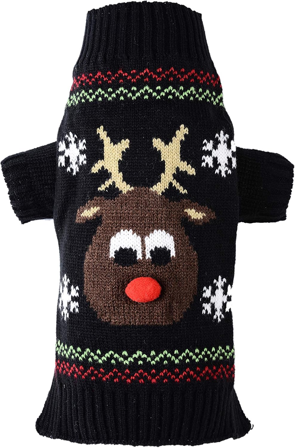 PETCARE Pet Dog Sweater Pet Clothes Puppy Cat Winter Warm Clothes Turtleneck Christmas Reindeer Knitting Pattern Knitwear Costume