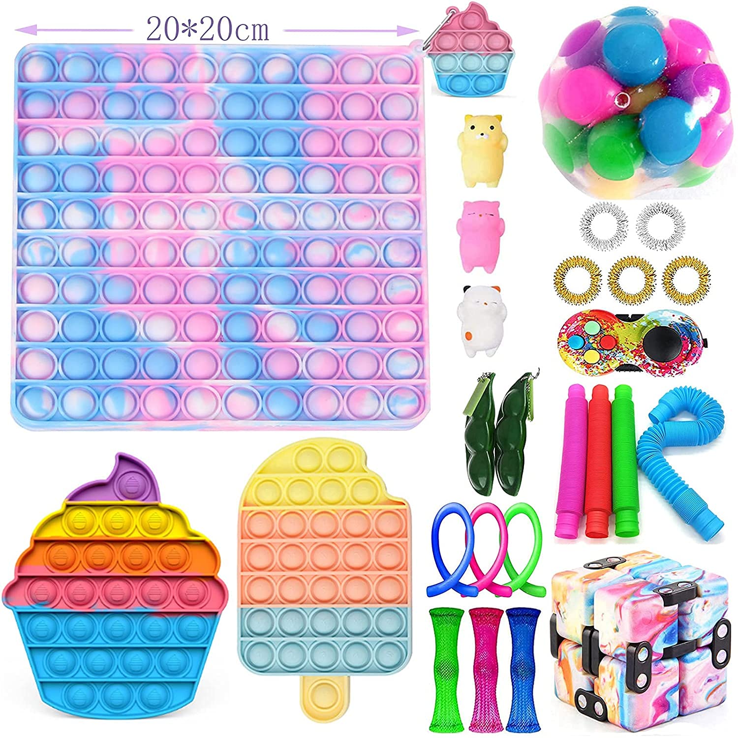 NHXTDWL Fidget Toys Packs Sensory Fidget Toy Set with Pop and Marble  | amzdealz