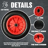 BARGAINS-GALORE 10-14 inch Pneumatic Sack Truck Wheels Red Yellow Black Tyres view 4