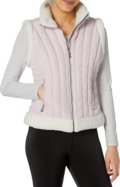 calvin klein performance sherpa trim vest